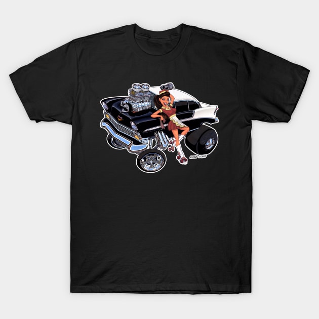 FAST FOOD 1956 Chevy Gasser T-Shirt by vincecrain